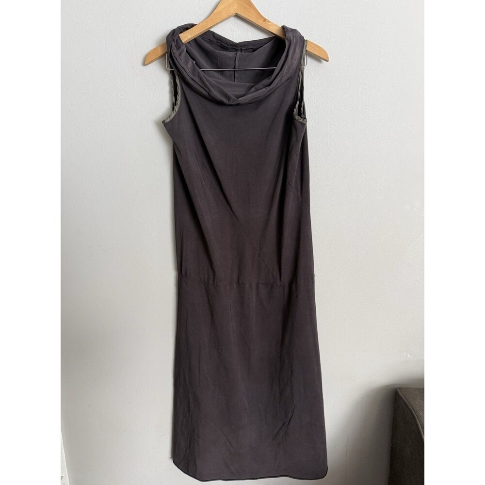 Gary Graham Women’s 12 Sleeveless Dress Dark Gray Cowl neck Midi Length Dress